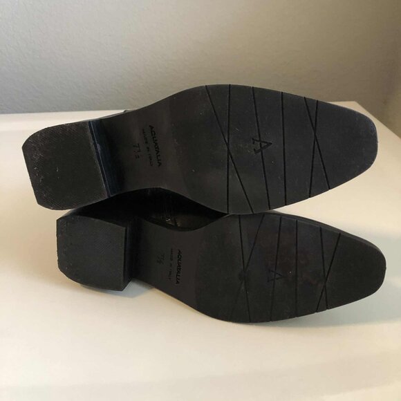 AQUATALIA Italy Fuoco Black Leather Ankle Boot 7.5 MSRP $495 - Picture 7 of 10